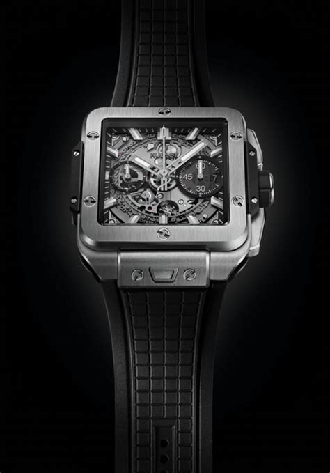 black and silver hublot watch|square Hublot watches black.